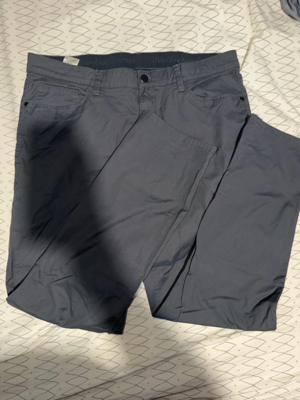 Weatherproof Men's Charcoal Chino Pants